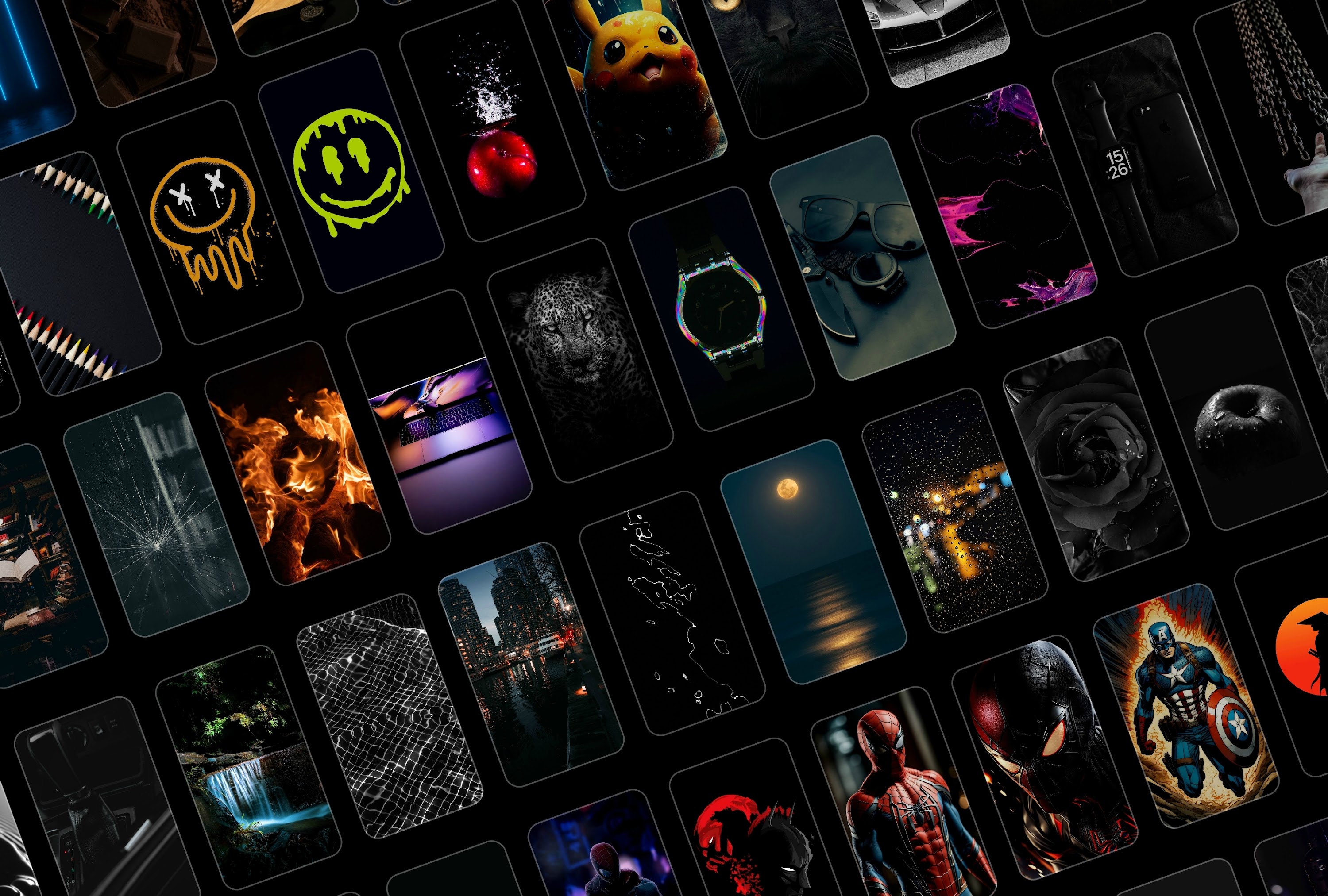 اسکرین شات 2 برنامه Black Wallpapers