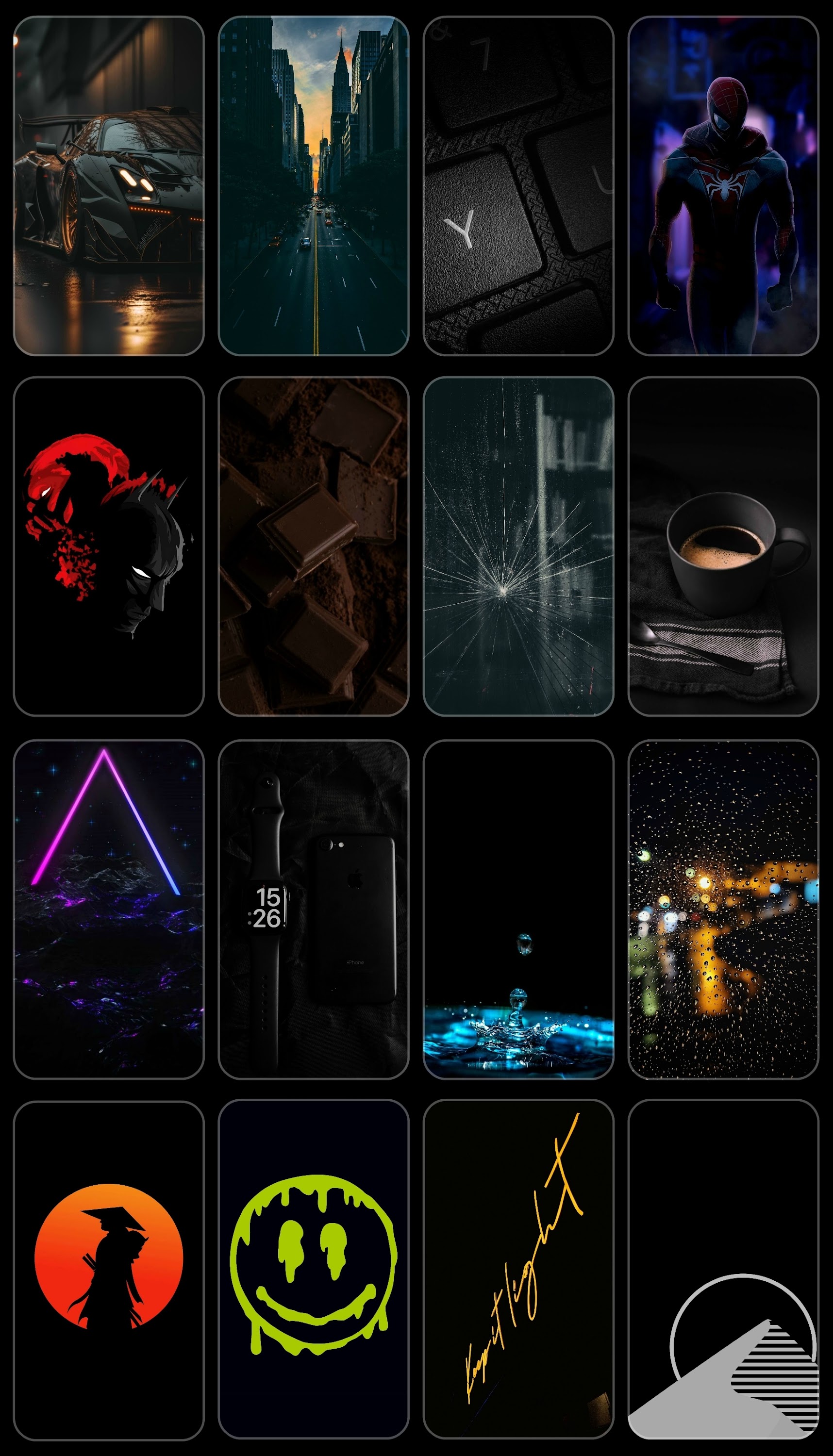 اسکرین شات 4 برنامه Black Wallpapers