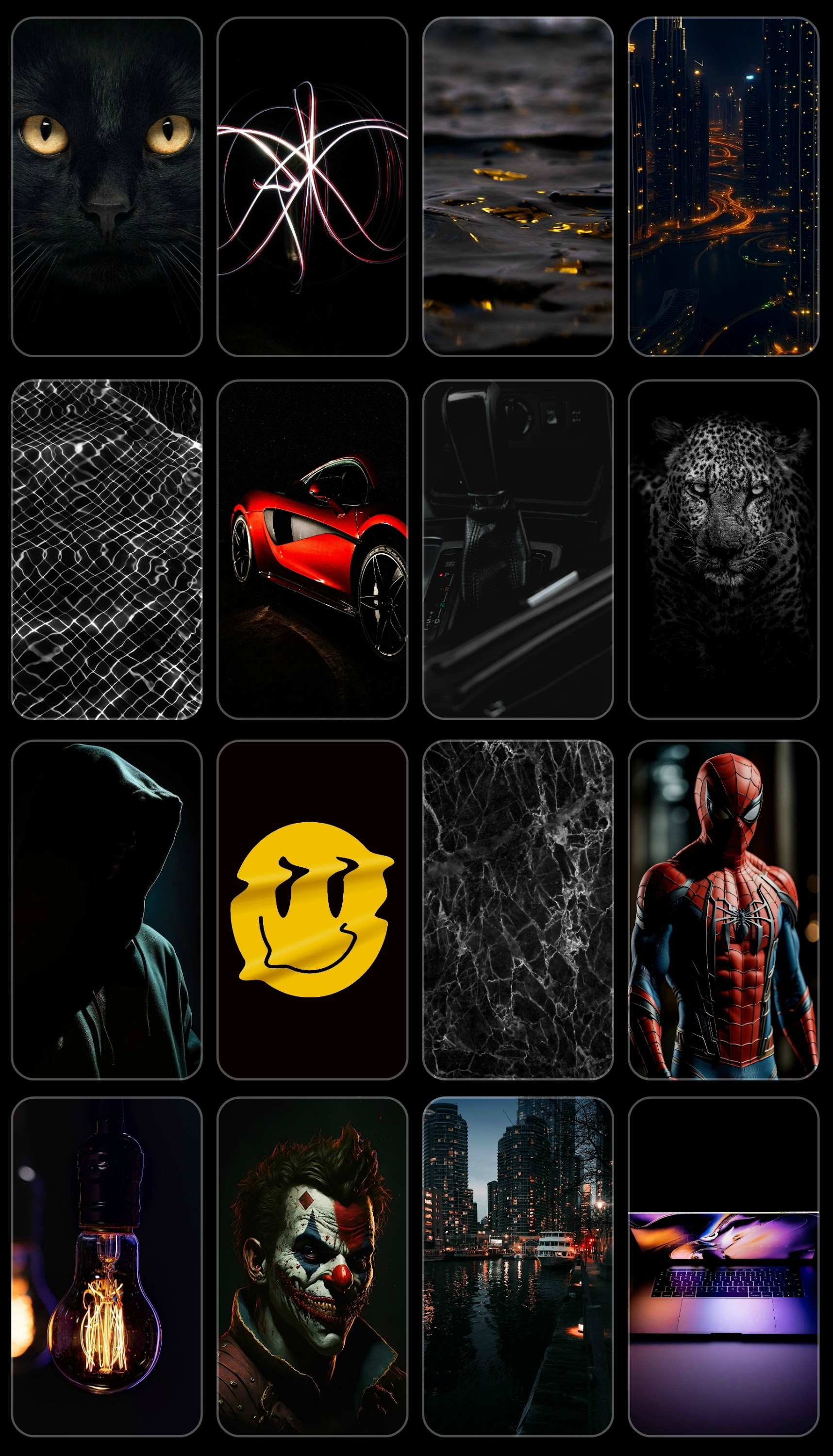 اسکرین شات 5 برنامه Black Wallpapers