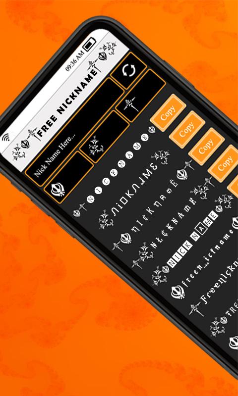 اسکرین شات 1 برنامه Nickname Generator Gamer Name