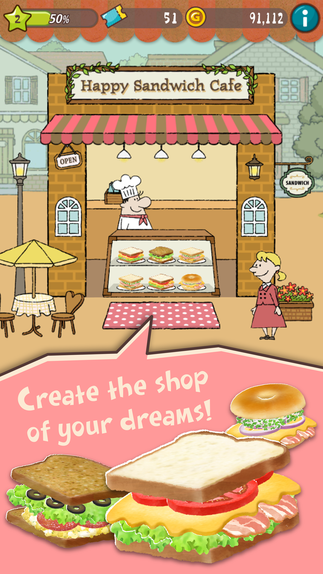 اسکرین شات 1 بازی Happy Sandwich Cafe