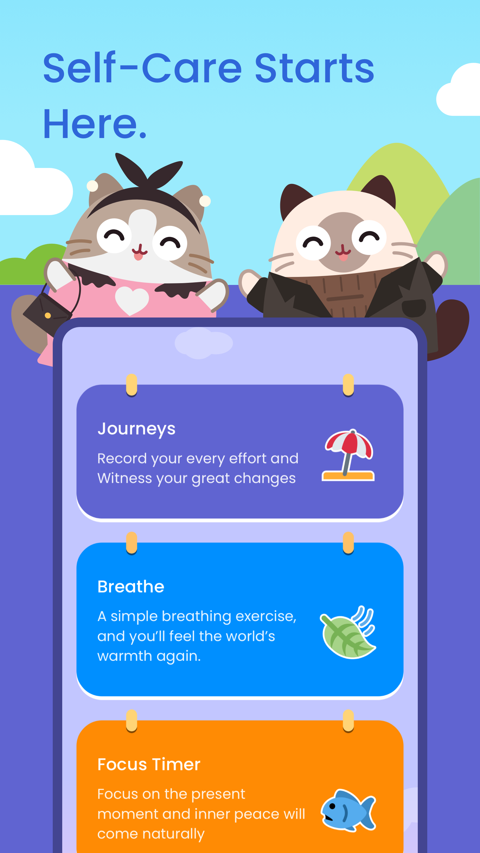 اسکرین شات 5 برنامه Catzy: Self-Care Journey
