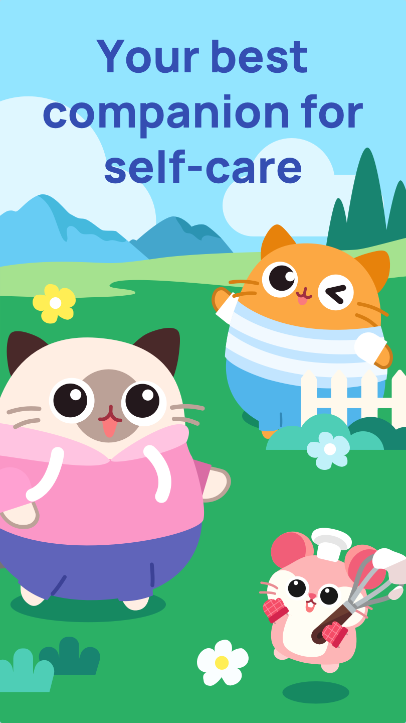 اسکرین شات 1 برنامه Catzy: Self-Care Journey