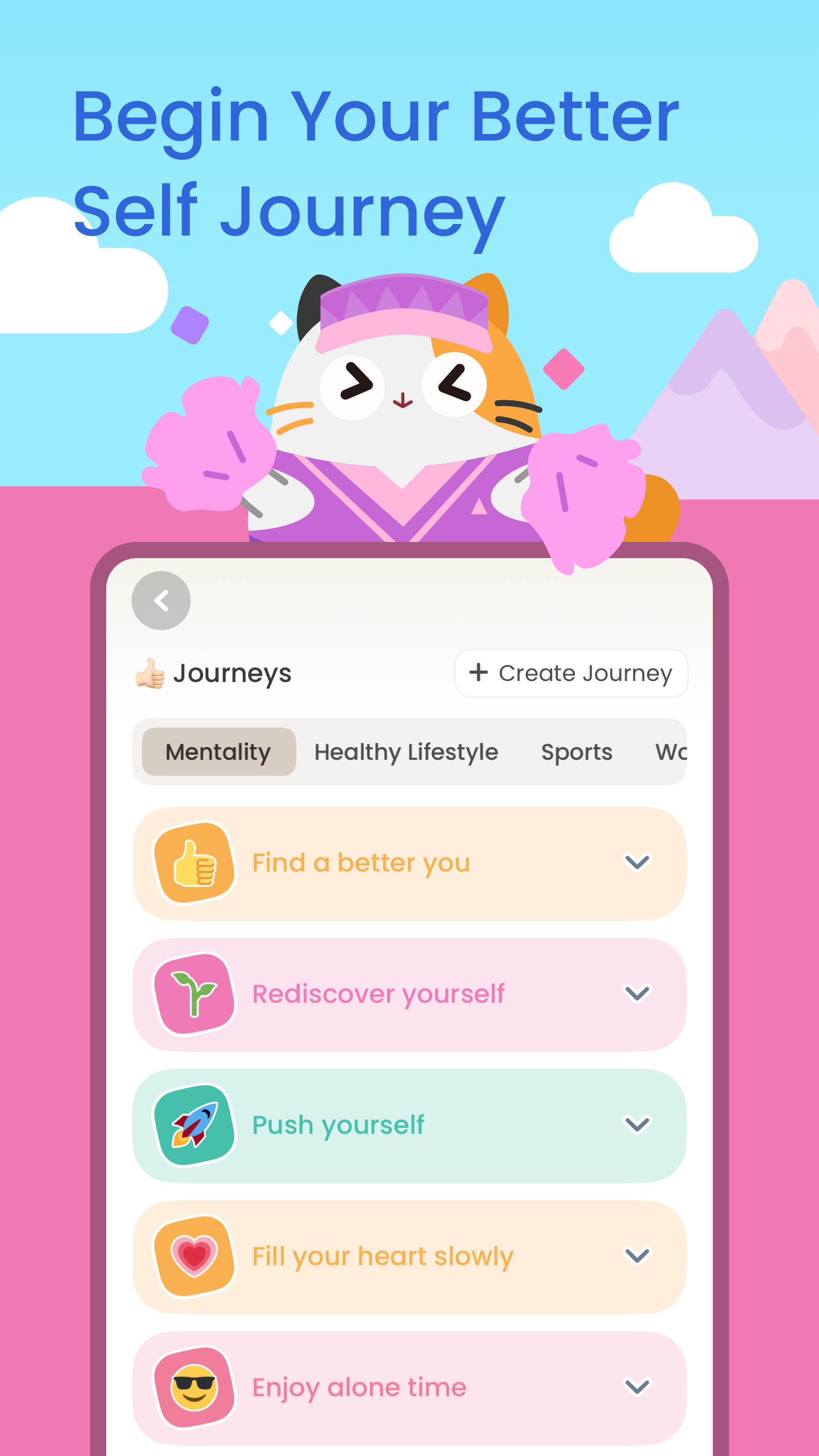 اسکرین شات 3 برنامه Catzy: Self-Care Journey