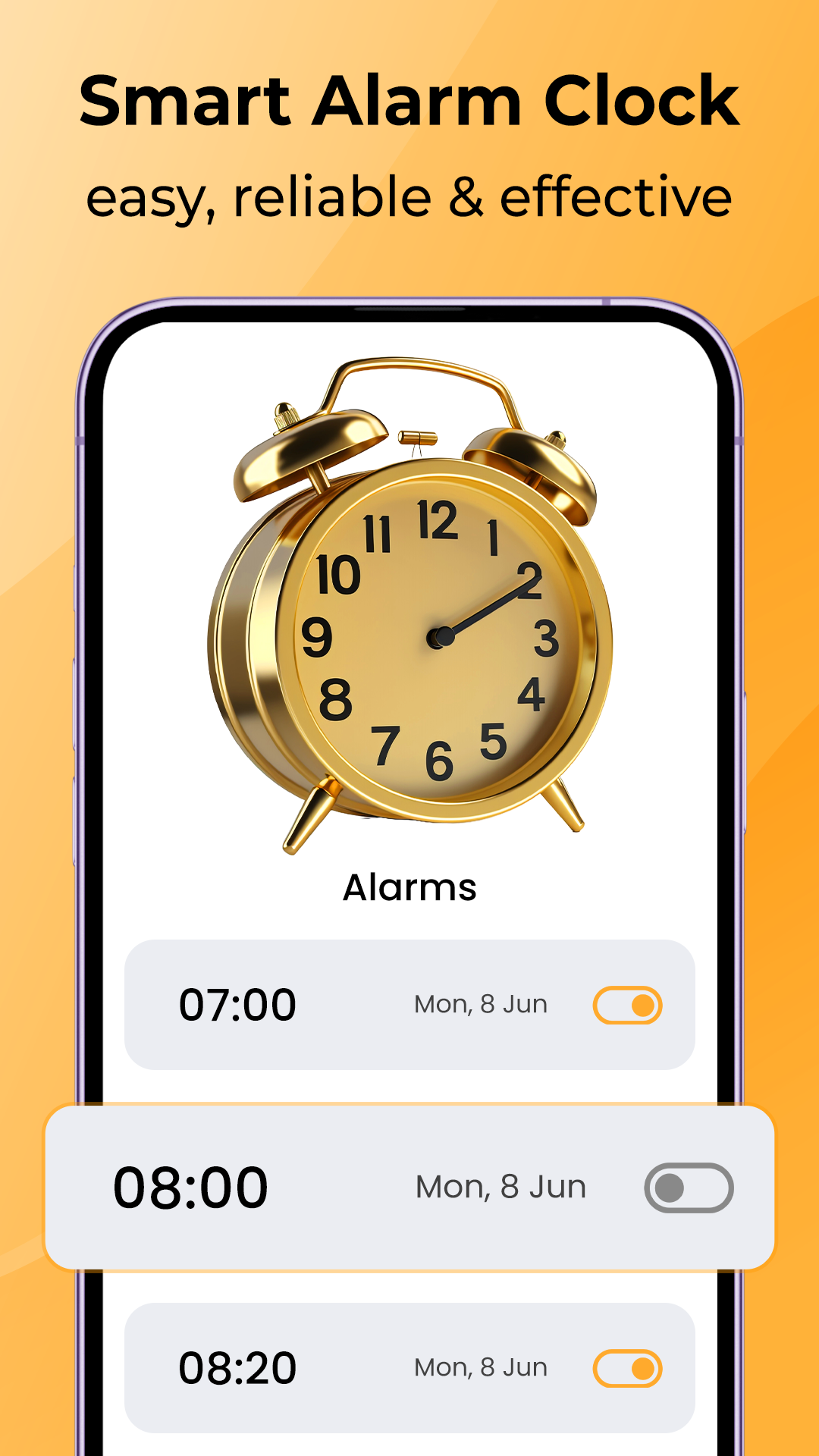اسکرین شات 1 برنامه Smart Alarm Clock App