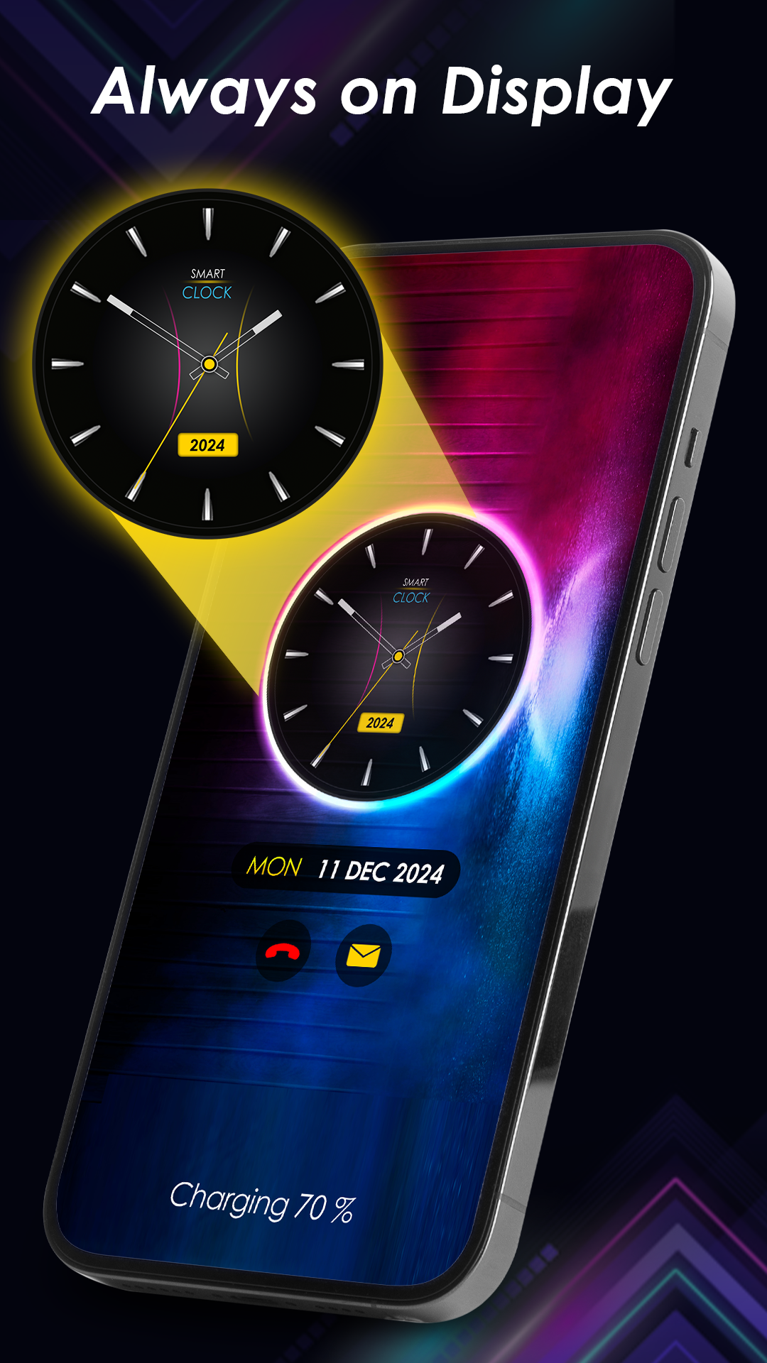 اسکرین شات 2 برنامه Smart Night Clock