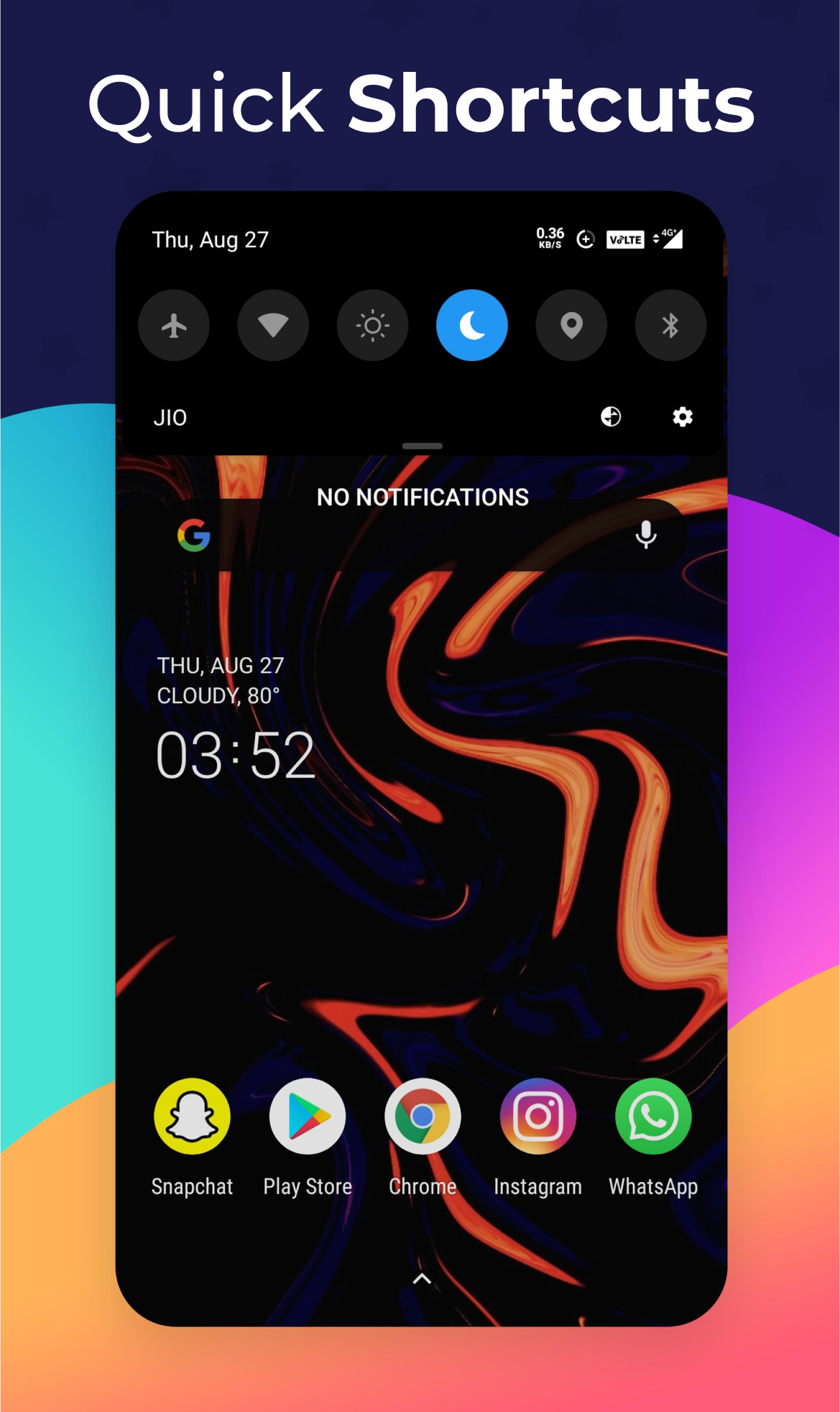اسکرین شات 3 برنامه Dark Mode: Night Mode All Apps
