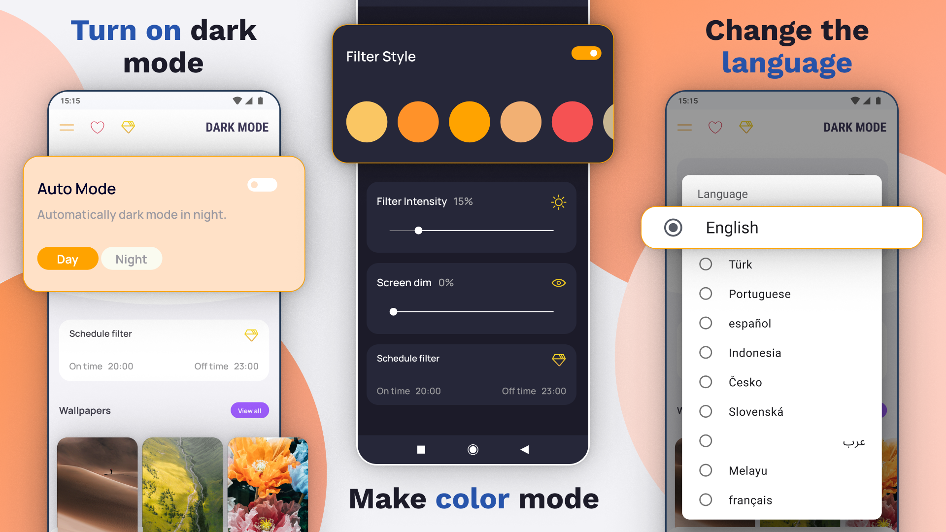 اسکرین شات 6 برنامه Dark Mode: Night Mode All Apps