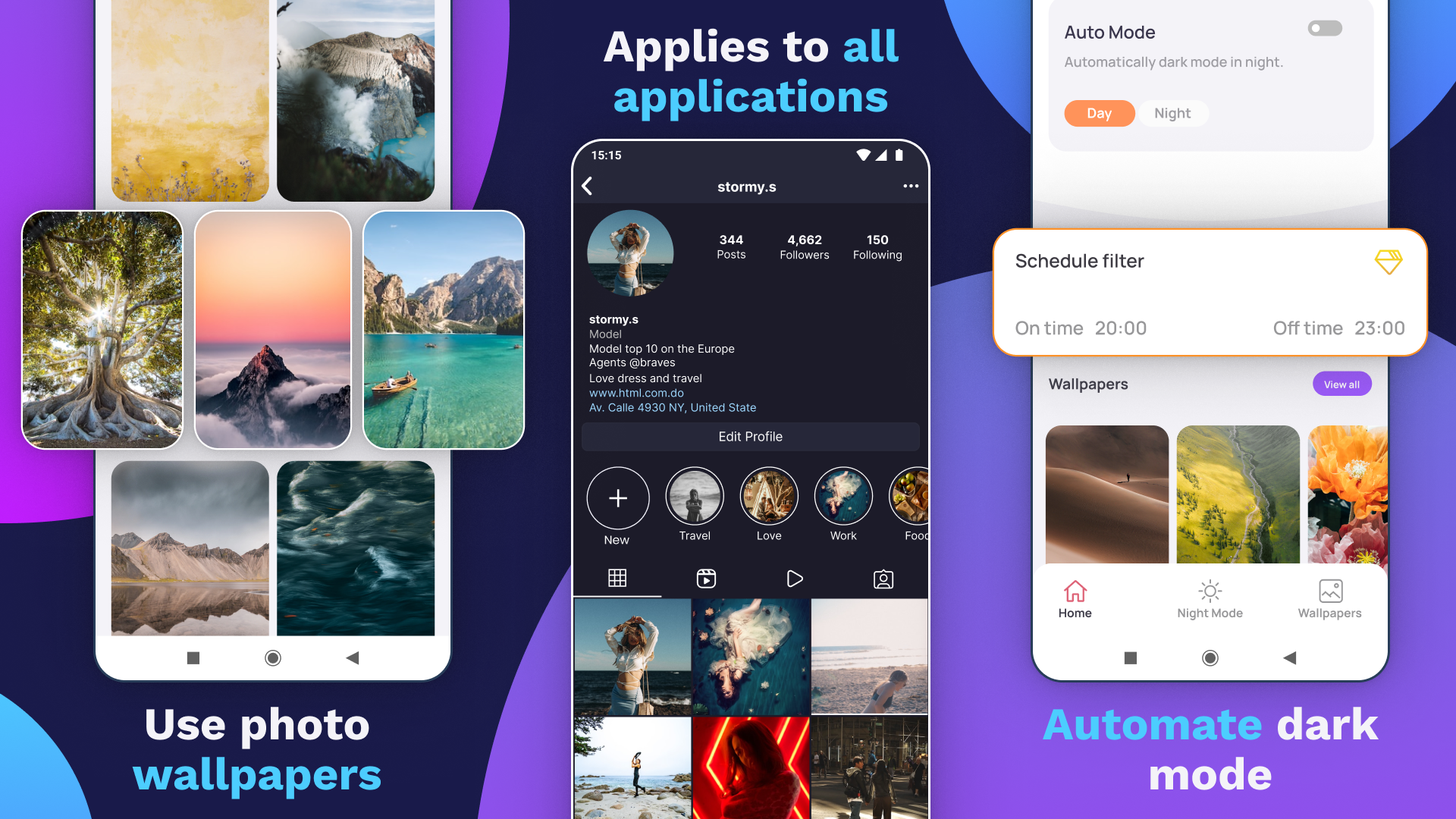 اسکرین شات 7 برنامه Dark Mode: Night Mode All Apps
