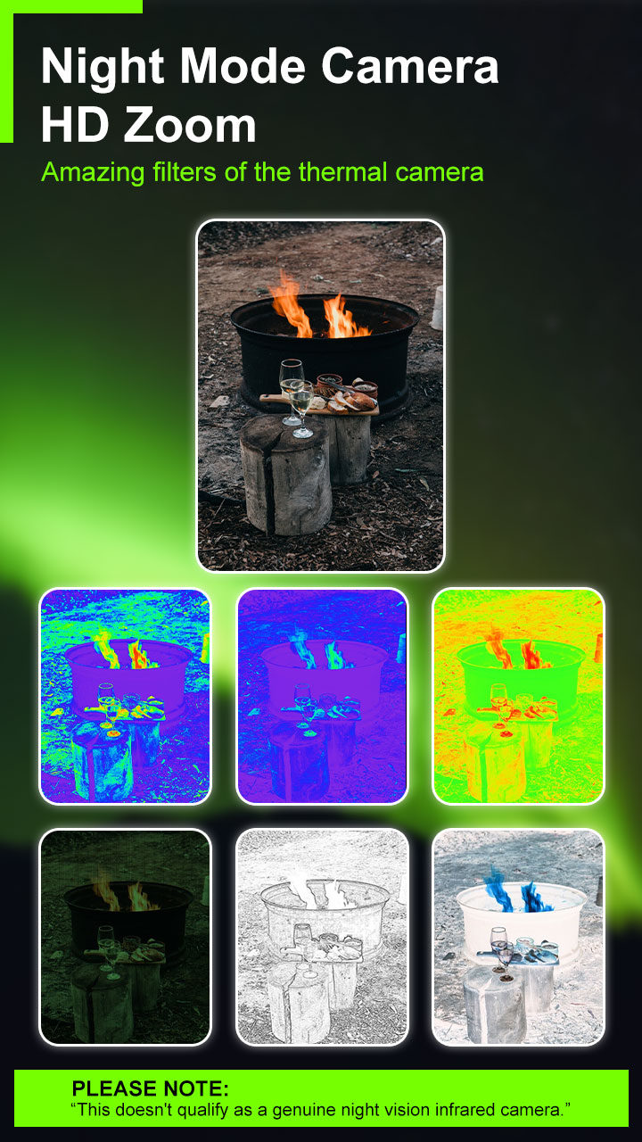 اسکرین شات 2 برنامه Night Mode Camera HD Zoom