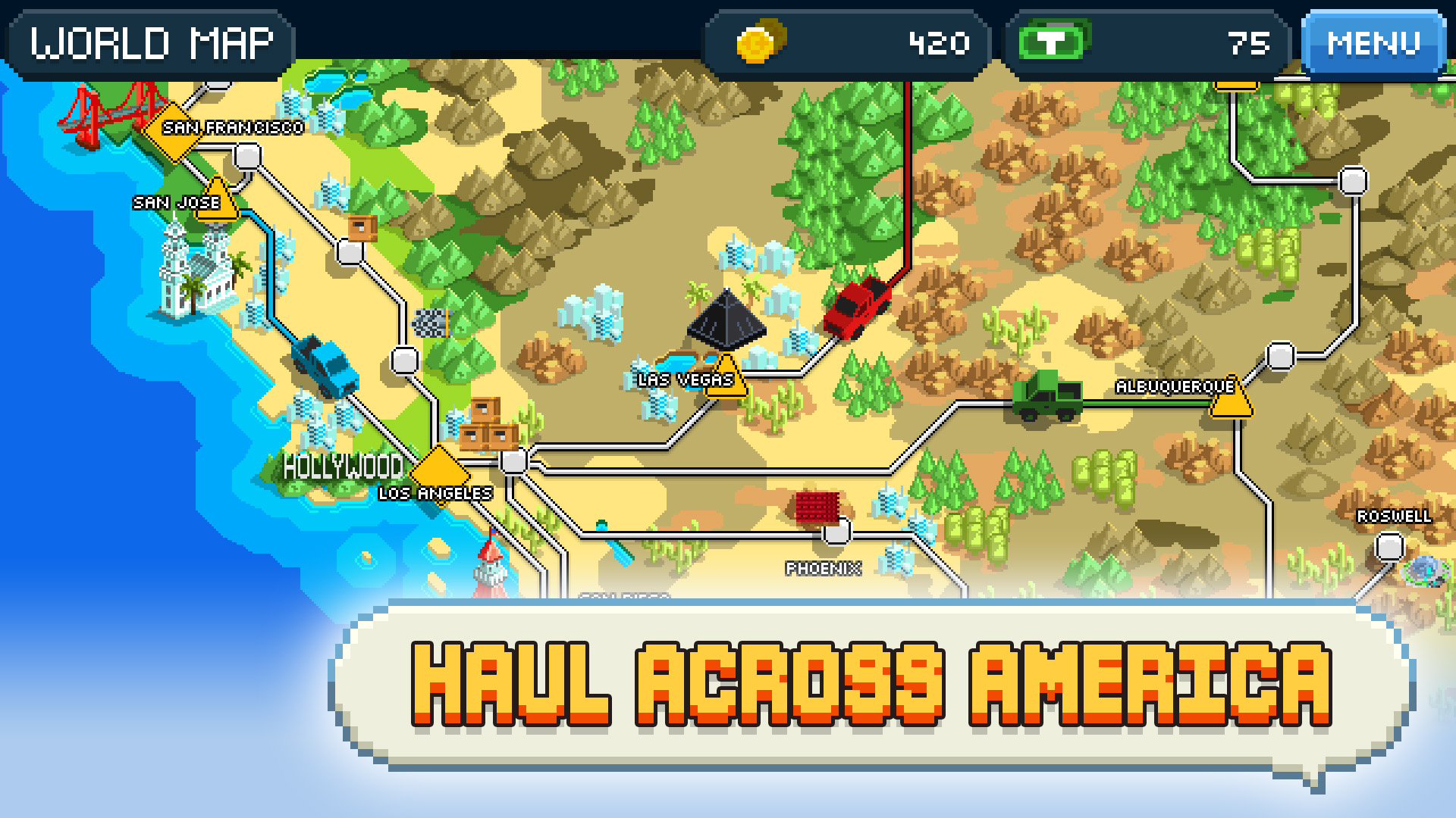اسکرین شات 2 بازی Pocket Trucks: Route Evolution