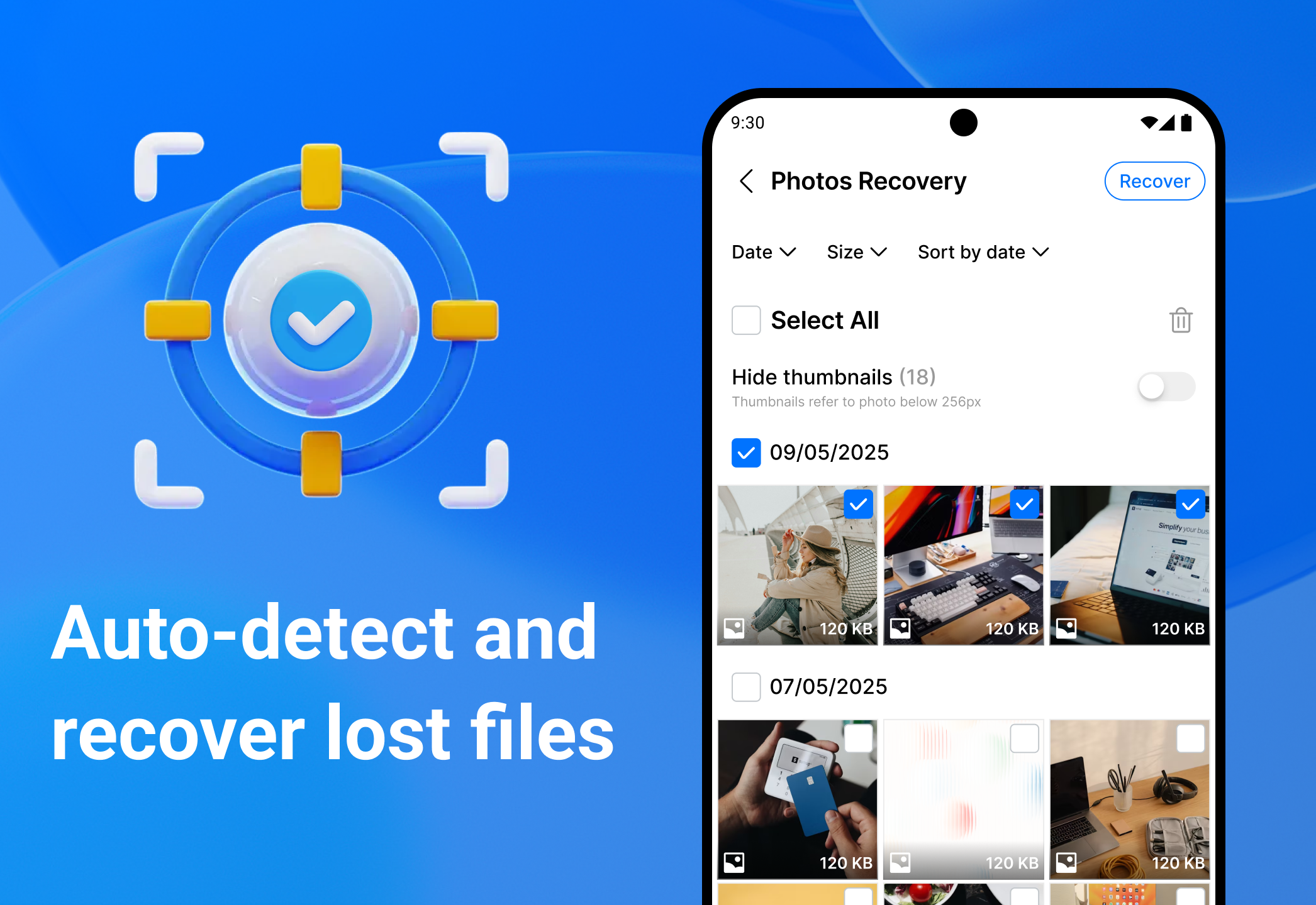اسکرین شات 2 برنامه All Recovery - Photos, Videos