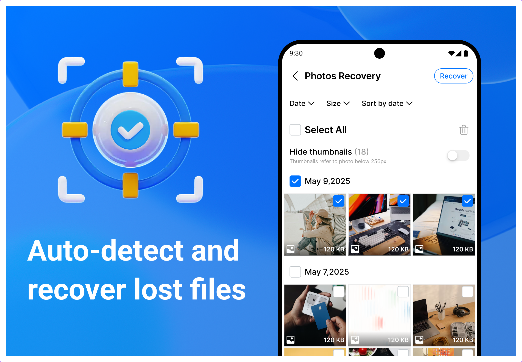 اسکرین شات 2 برنامه All Recovery - Photos, Videos
