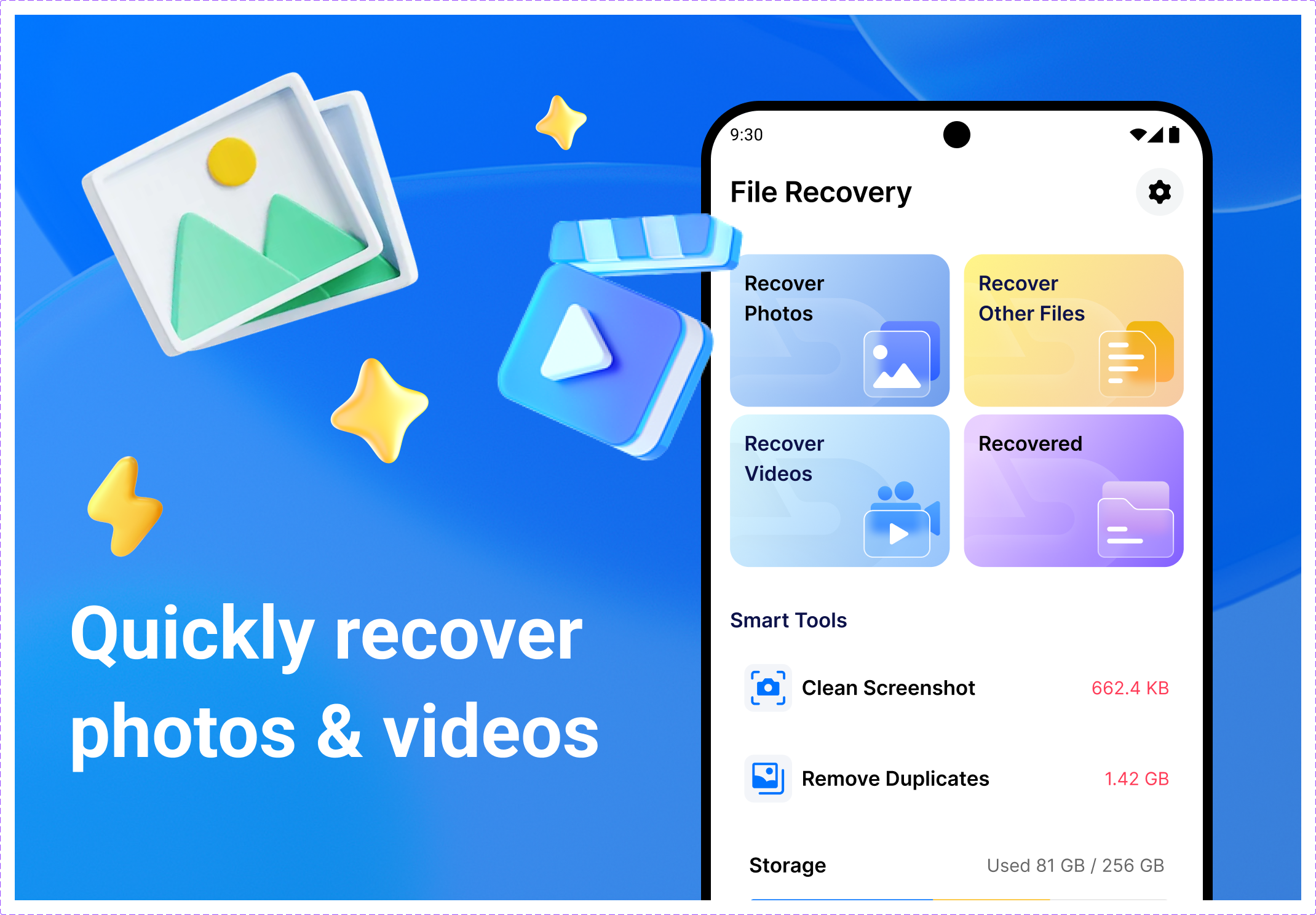 اسکرین شات 1 برنامه All Recovery - Photos, Videos