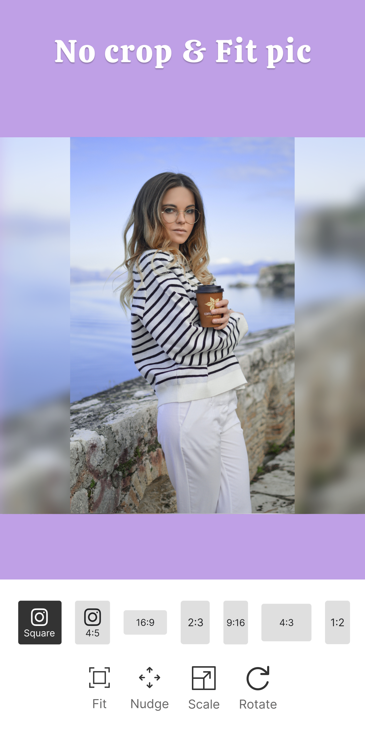 اسکرین شات 1 برنامه Full Size Pic - No Crop Photo