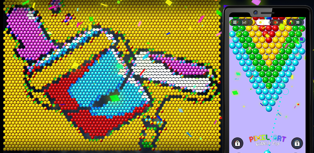 اسکرین شات 3 بازی Bubble Pop - Pixel Art Blast