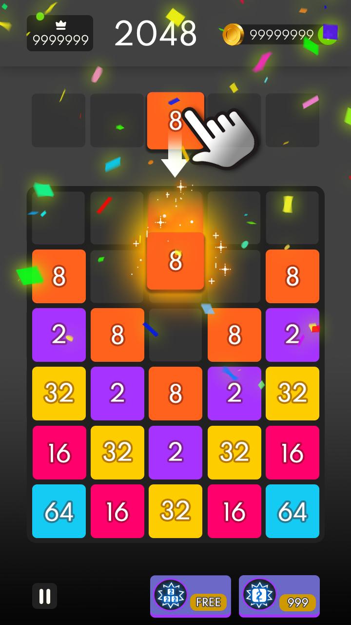اسکرین شات 1 بازی X2 Blocks - Merge Numbers