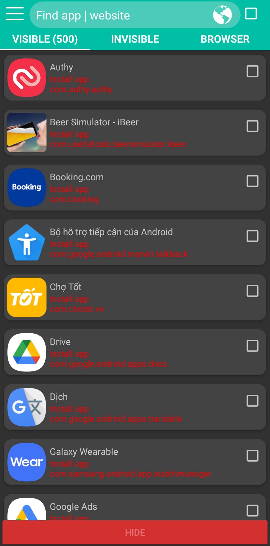 اسکرین شات 3 برنامه Hide application - Hide app