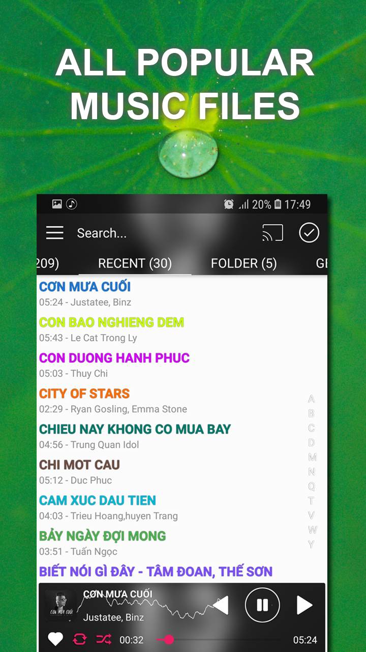 اسکرین شات 2 برنامه Music player