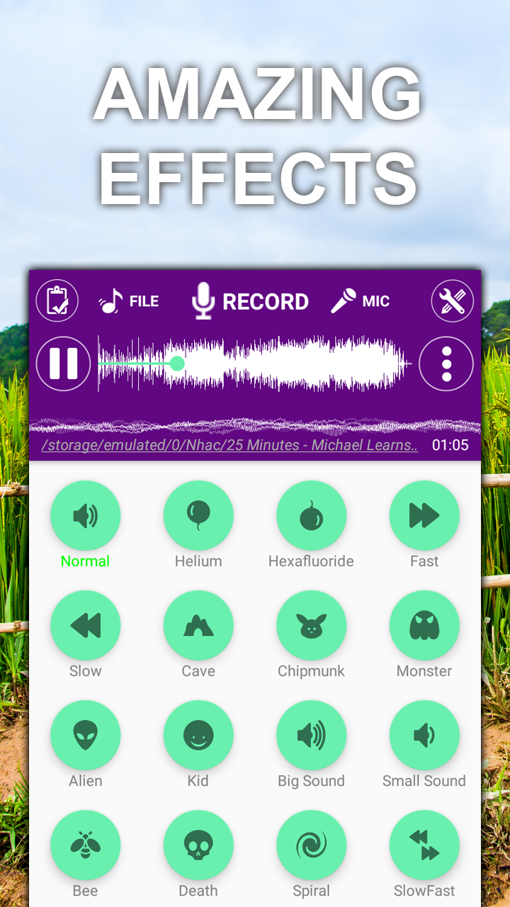 اسکرین شات 1 برنامه Voice changer sound effects