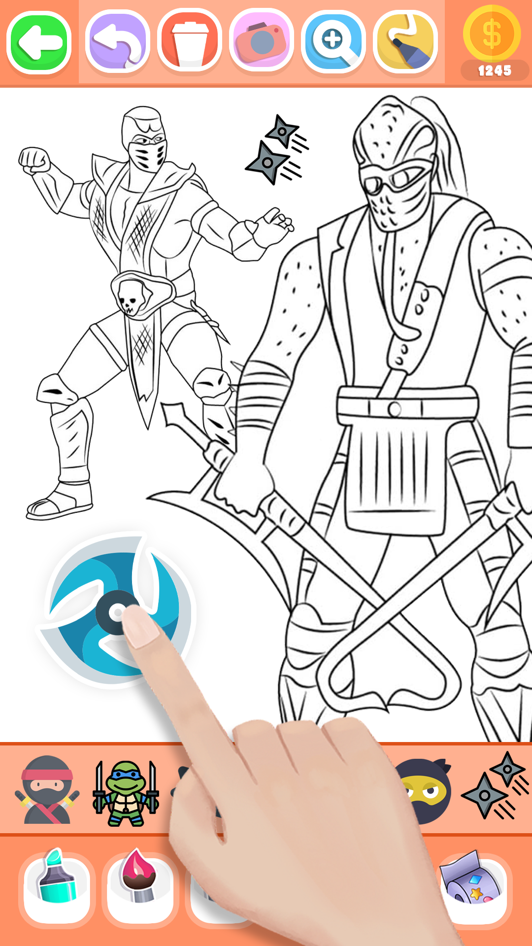 اسکرین شات 6 بازی Boys Ninja Coloring & Memory