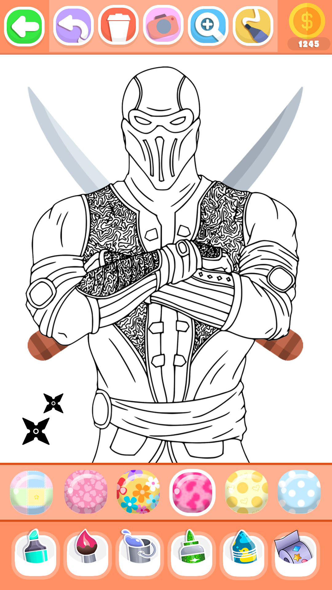 اسکرین شات 5 بازی Boys Ninja Coloring & Memory