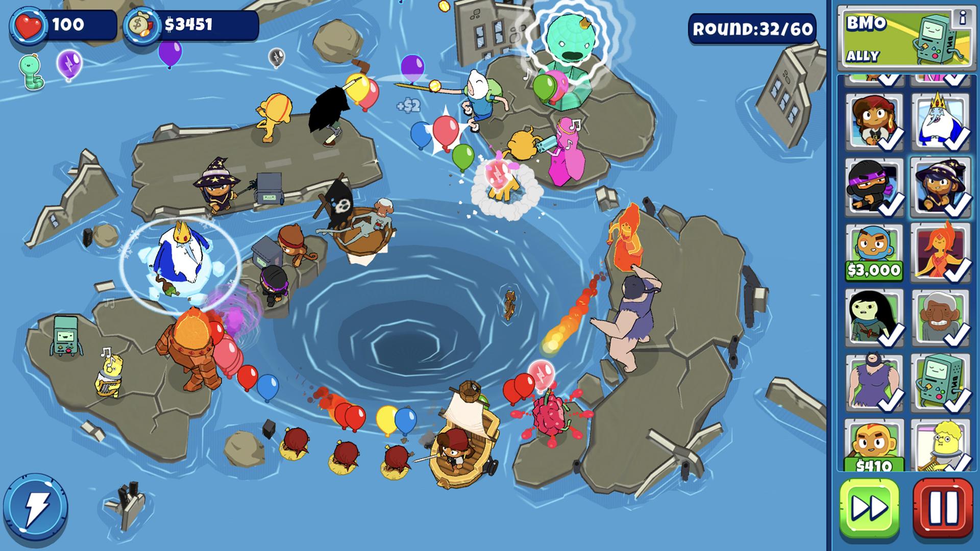 اسکرین شات 2 بازی Bloons Adventure Time TD