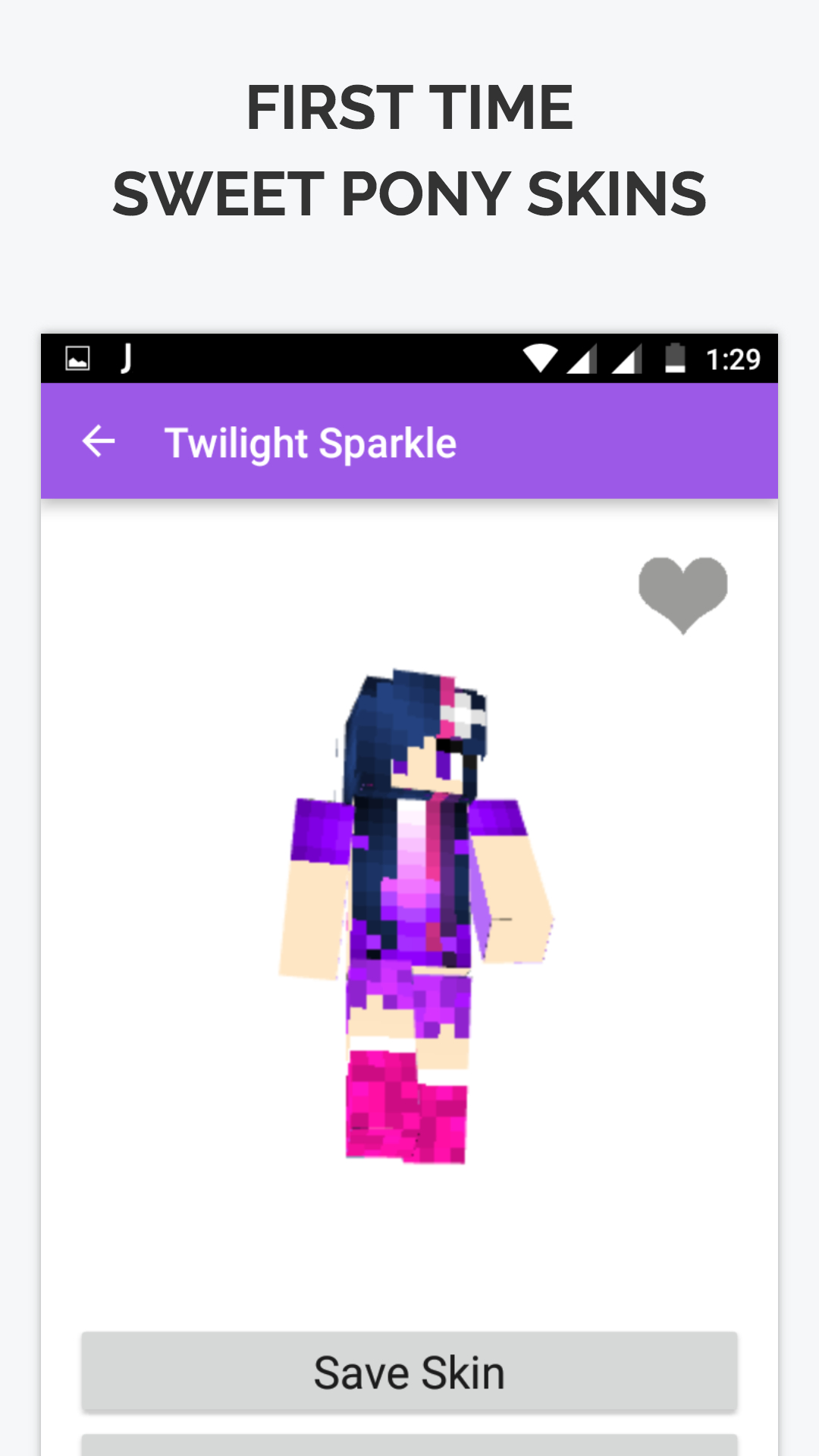 اسکرین شات 1 برنامه Sweet Pony Skin for Minecraft