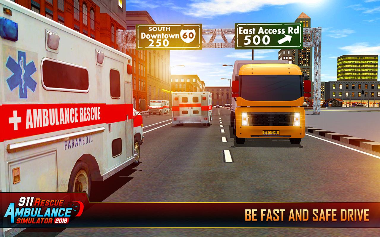 اسکرین شات 3 بازی 911 Ambulance Rescue City Sim