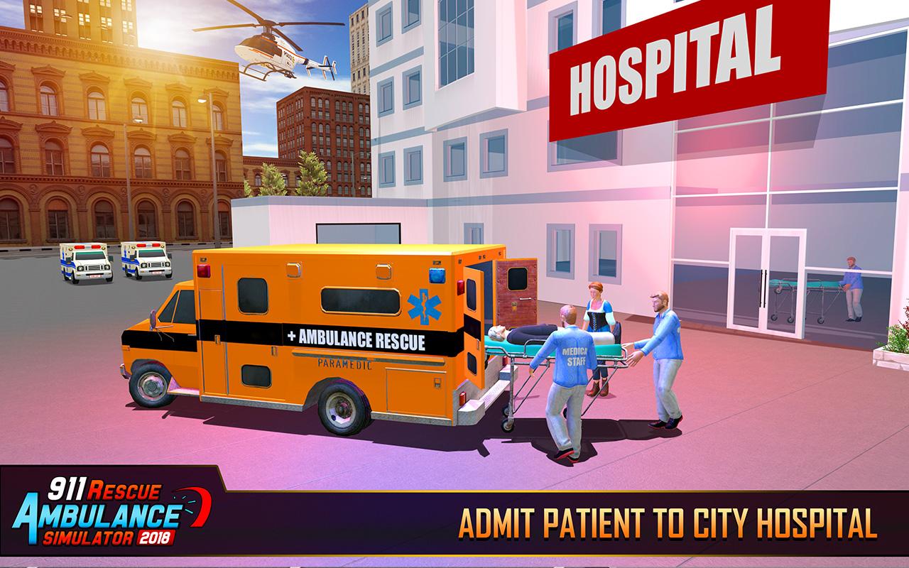اسکرین شات 2 بازی 911 Ambulance Rescue City Sim