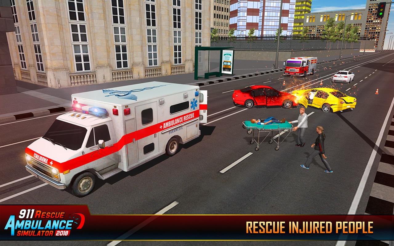اسکرین شات 4 بازی 911 Ambulance Rescue City Sim