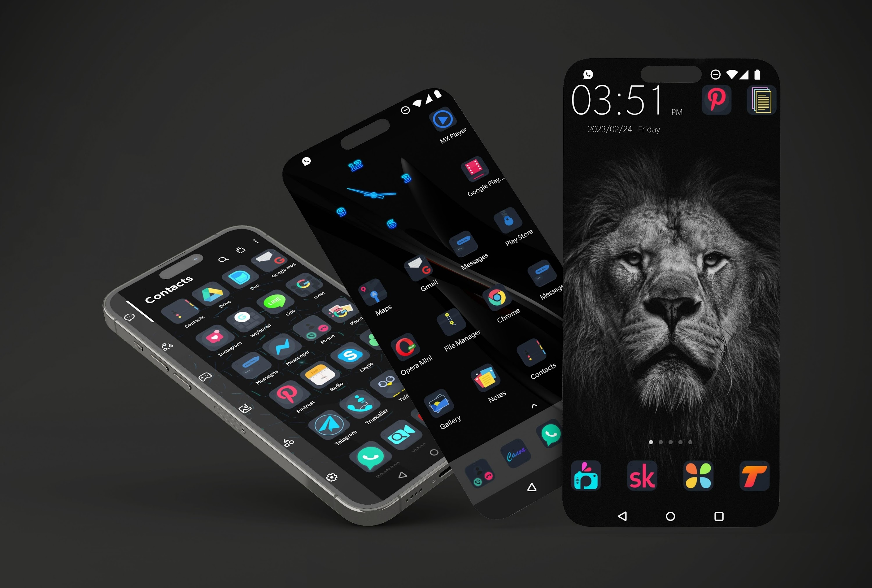 اسکرین شات 1 برنامه Black Theme