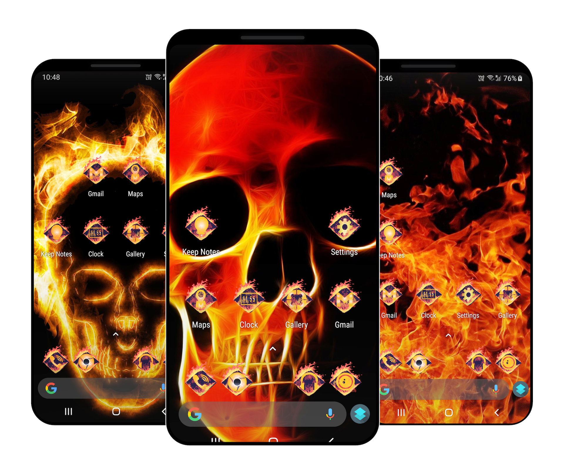 اسکرین شات 1 برنامه Skull Theme