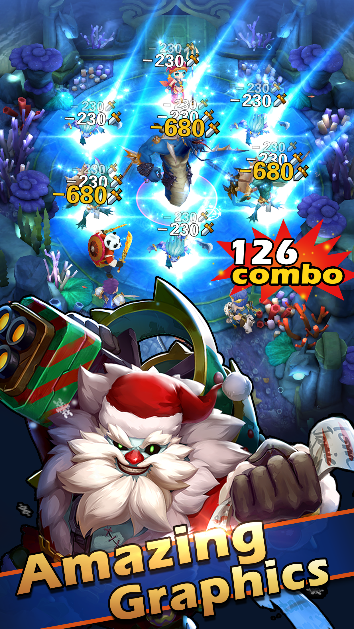 اسکرین شات 3 بازی Hyper Heroes: Marble-Like RPG