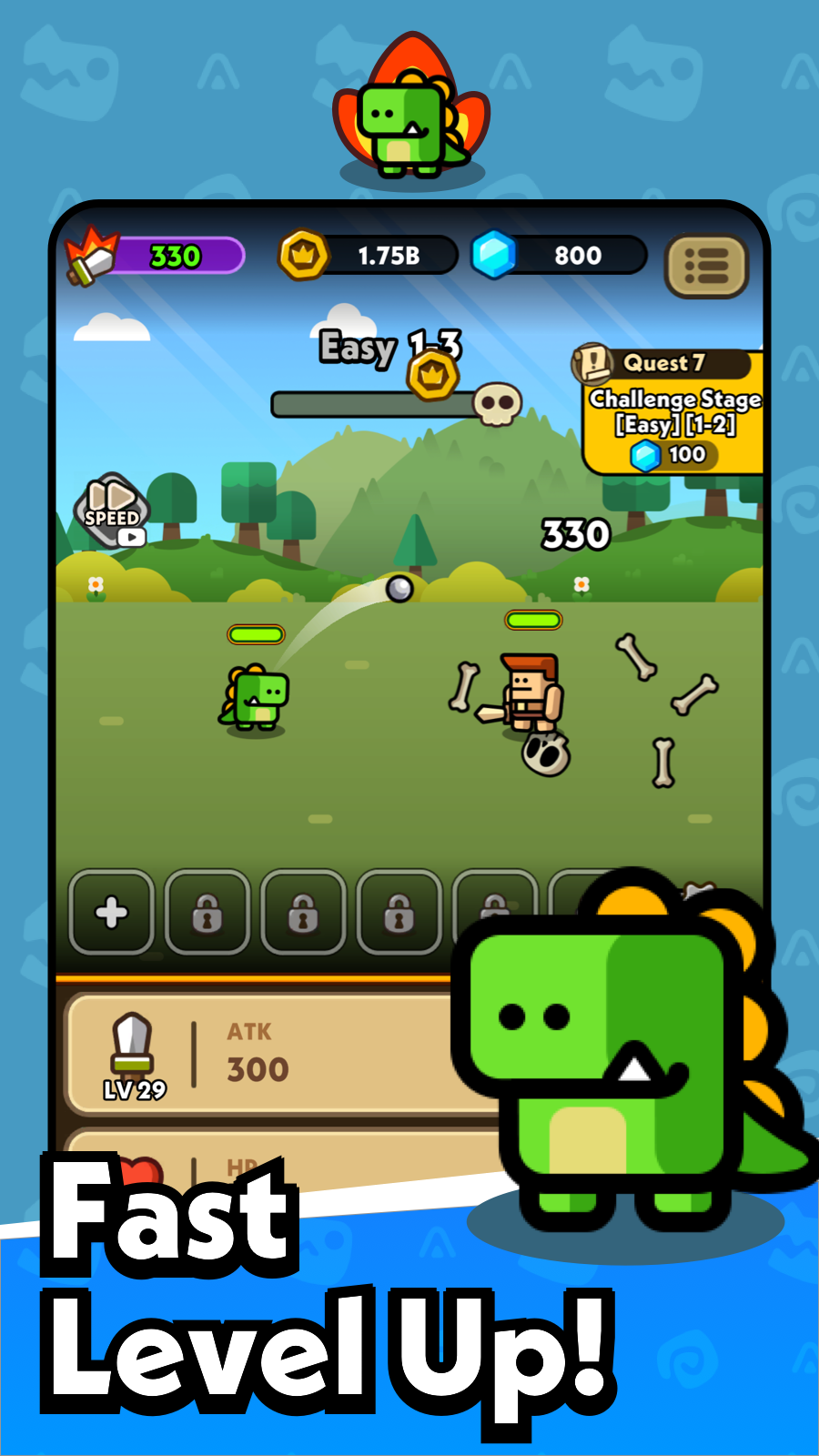 اسکرین شات 2 بازی Hero Dino: Idle RPG