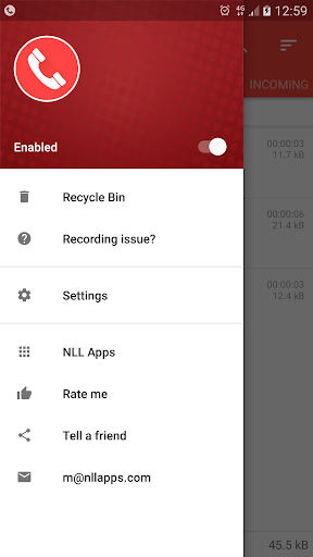 اسکرین شات 3 برنامه Call Recorder - ACR