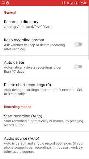 اسکرین شات 8 برنامه Call Recorder - ACR