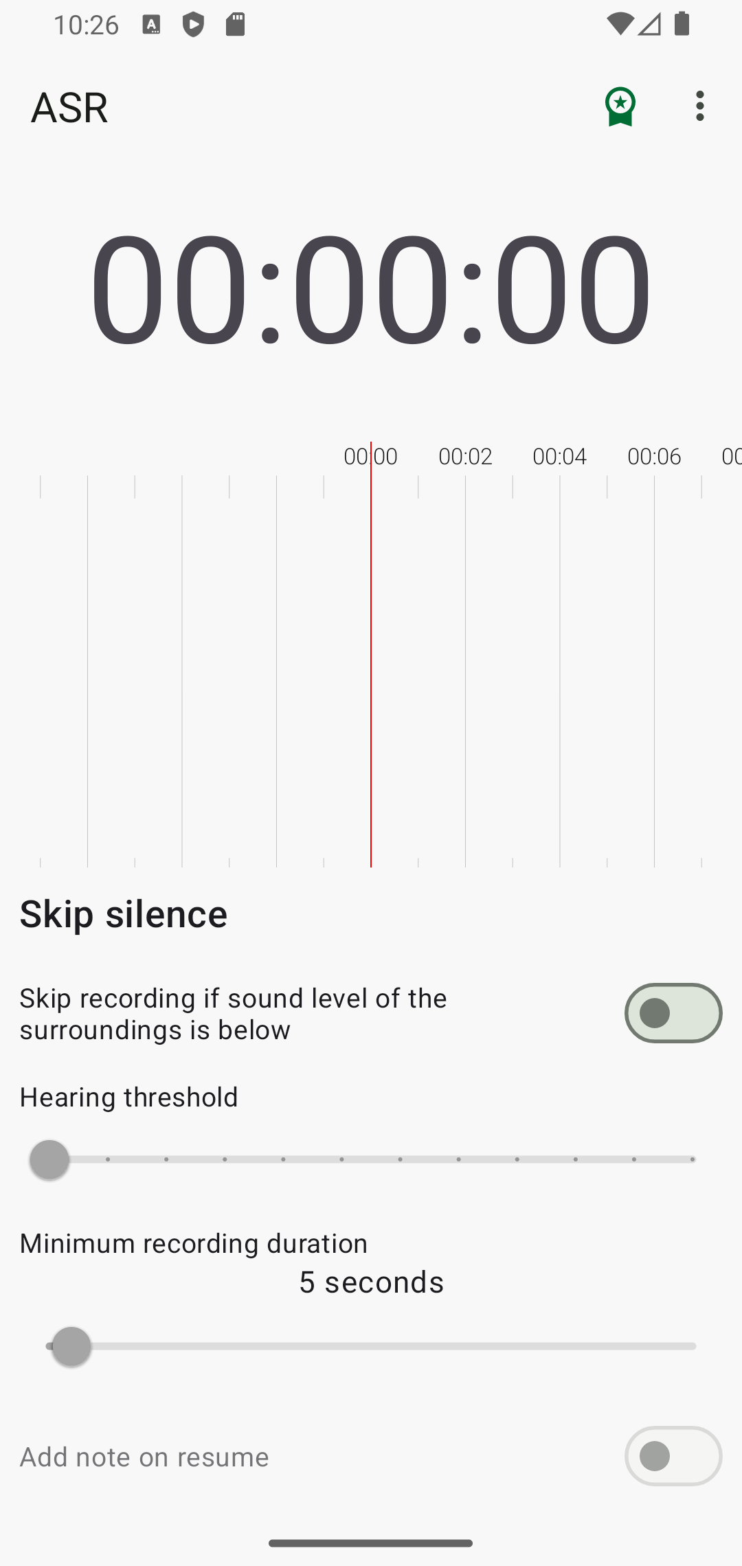 اسکرین شات 2 برنامه ASR Voice Recorder