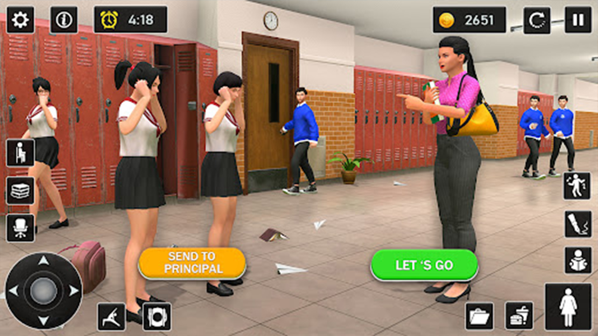 اسکرین شات 5 بازی High School Teacher Games 24