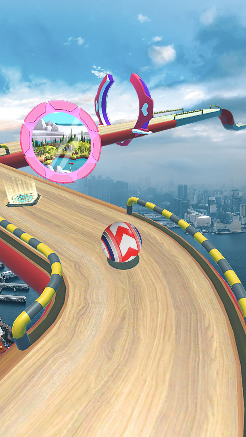 اسکرین شات 2 بازی Rolling Balls 3D: Sky Race