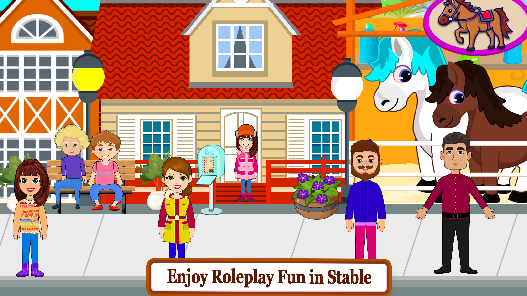 اسکرین شات 3 بازی My Pony Horse Stable Town Life