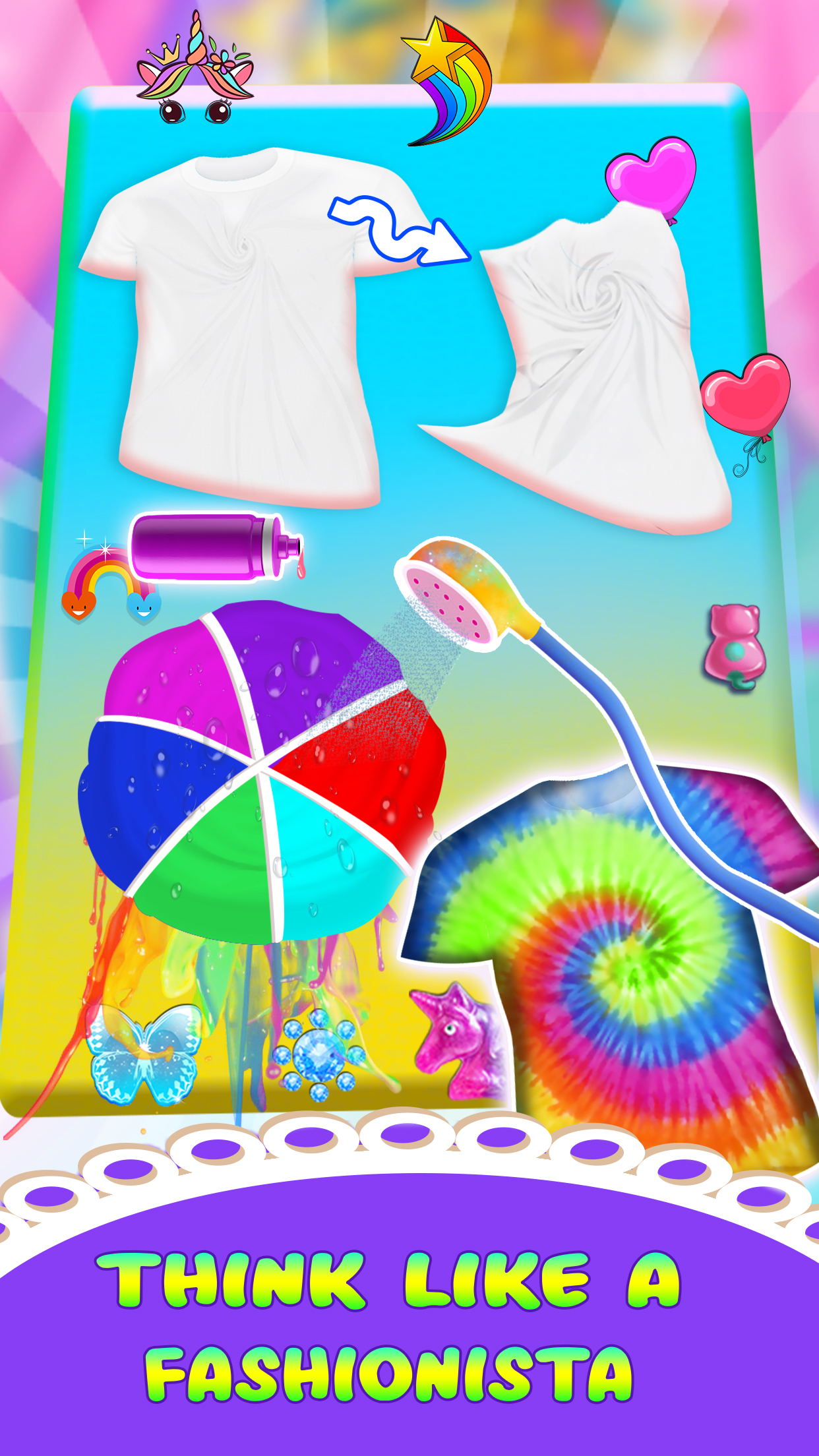 اسکرین شات 4 بازی Tie Dye Dress Design Art