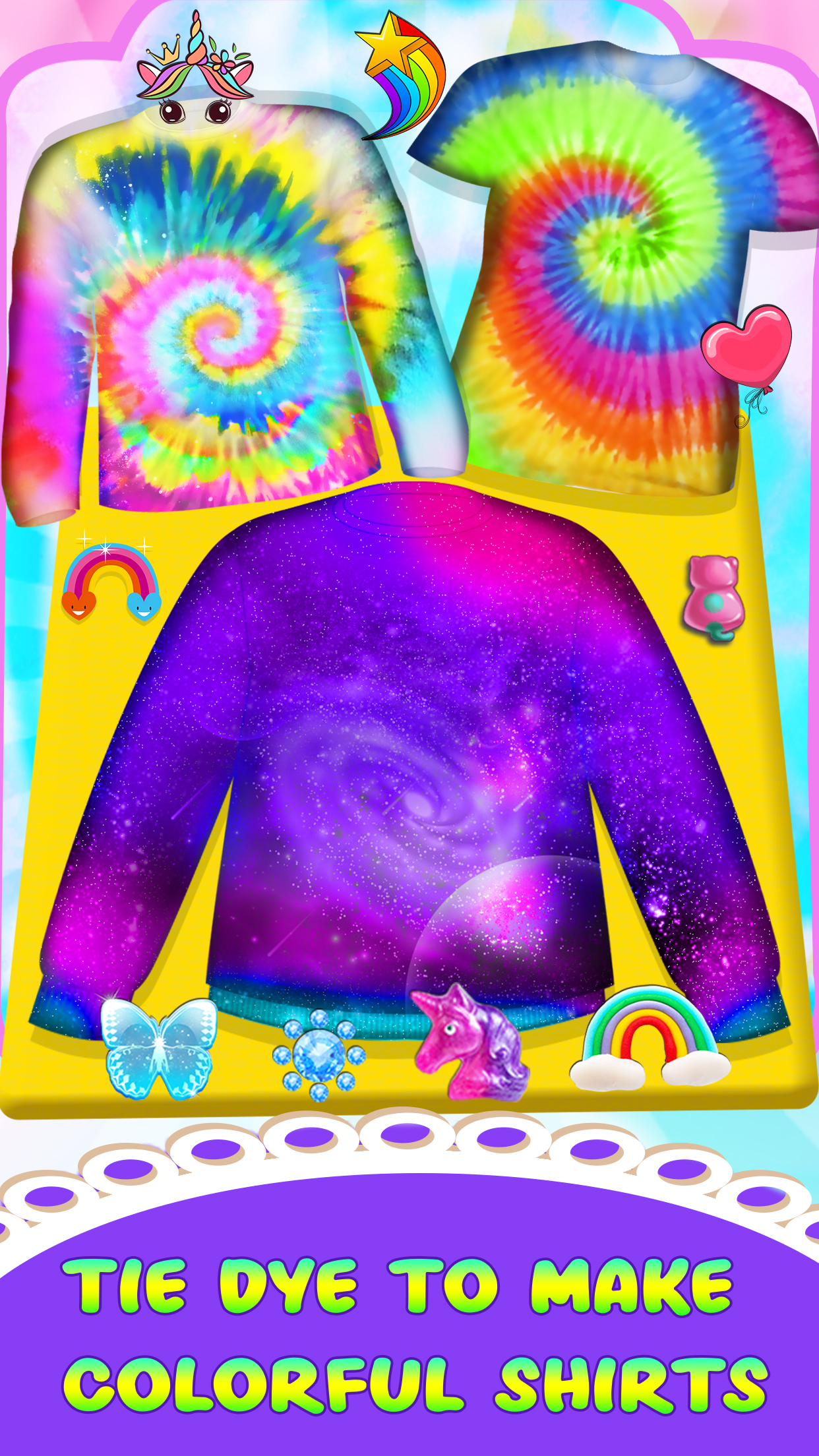 اسکرین شات 3 بازی Tie Dye Dress Design Art
