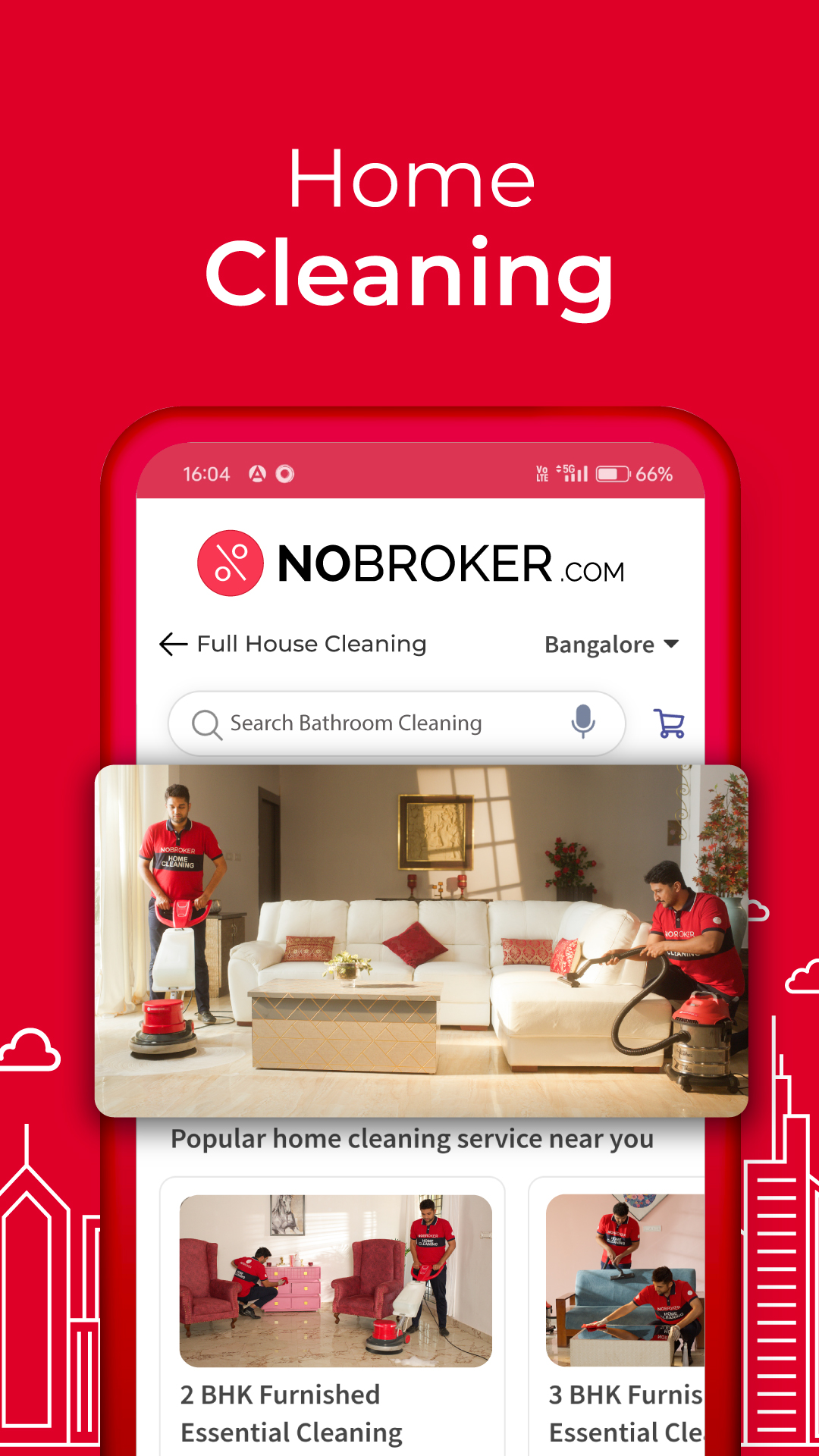 اسکرین شات 2 برنامه NoBroker Painting & Cleaning