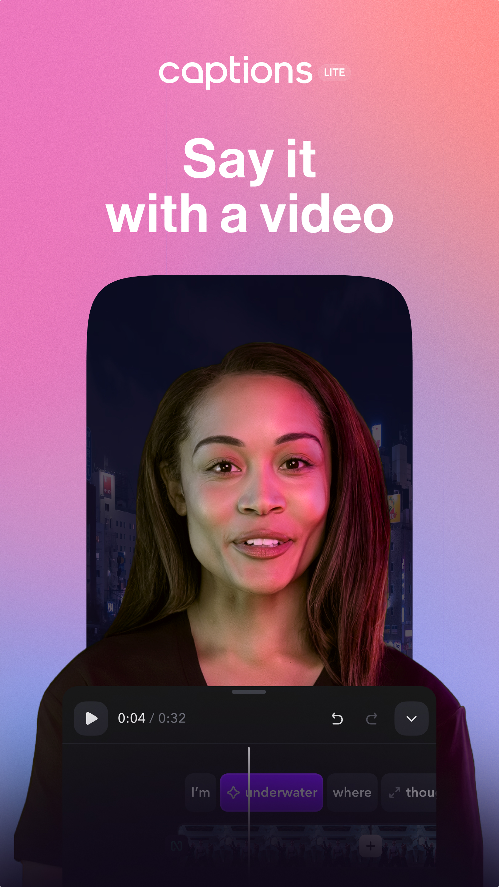 اسکرین شات 1 برنامه Captions Lite