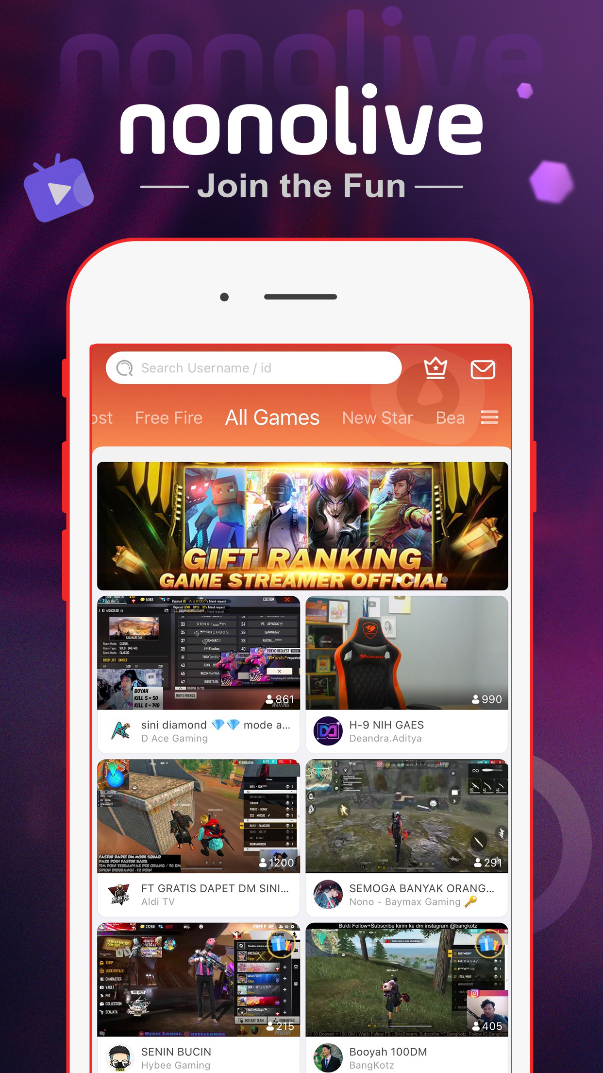 اسکرین شات 7 برنامه Nonolive - Live Streaming