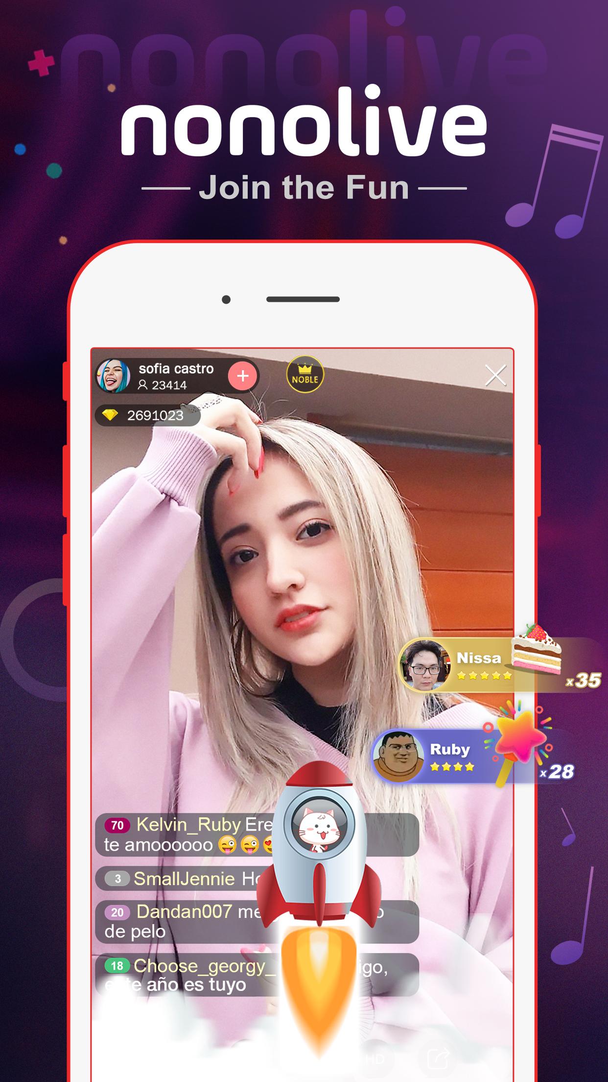 اسکرین شات 3 برنامه Nonolive - Live Streaming