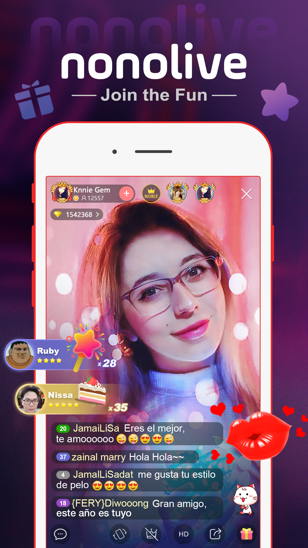اسکرین شات 5 برنامه Nonolive - Live Streaming