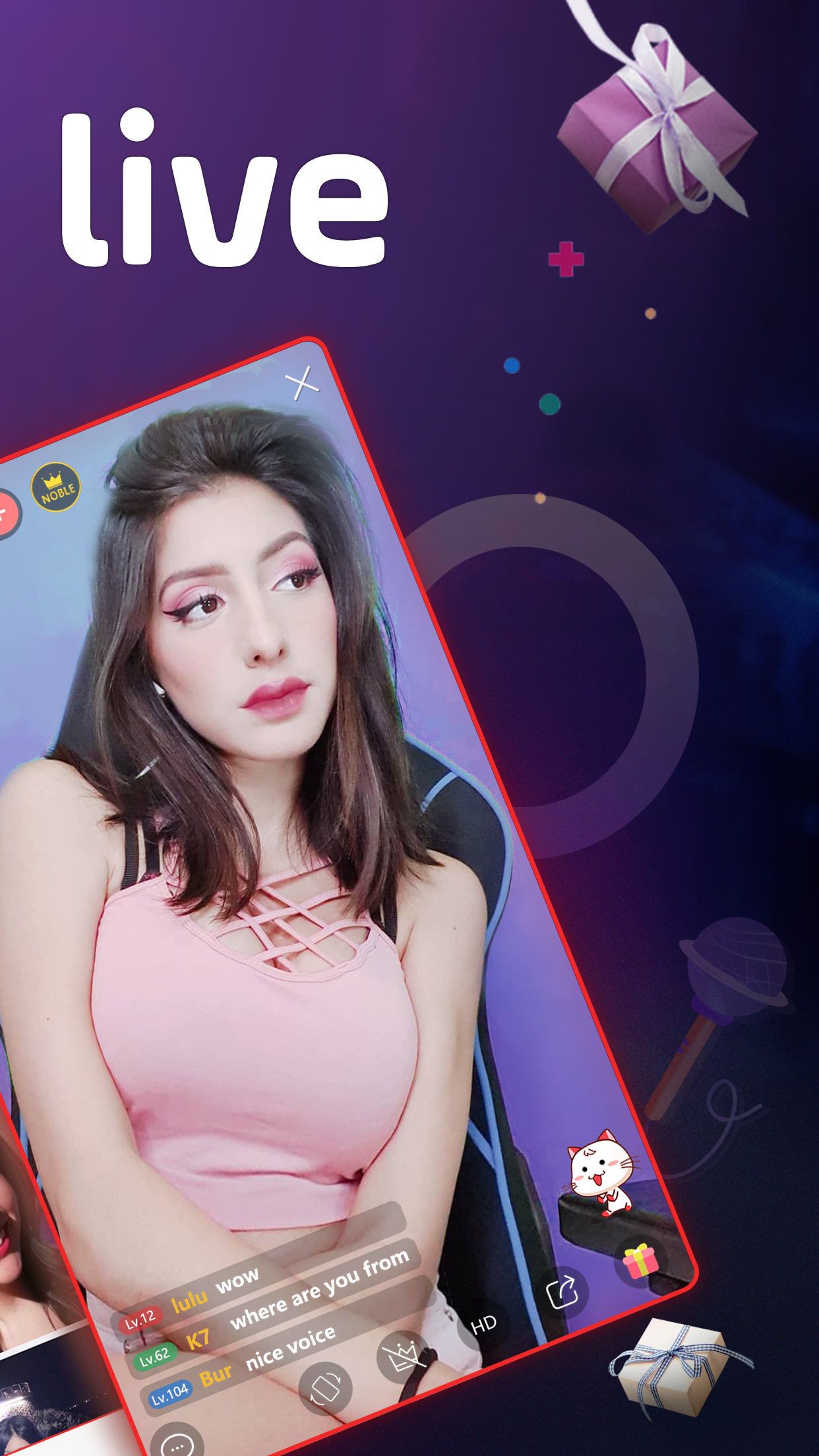 اسکرین شات 2 برنامه Nonolive - Live Streaming