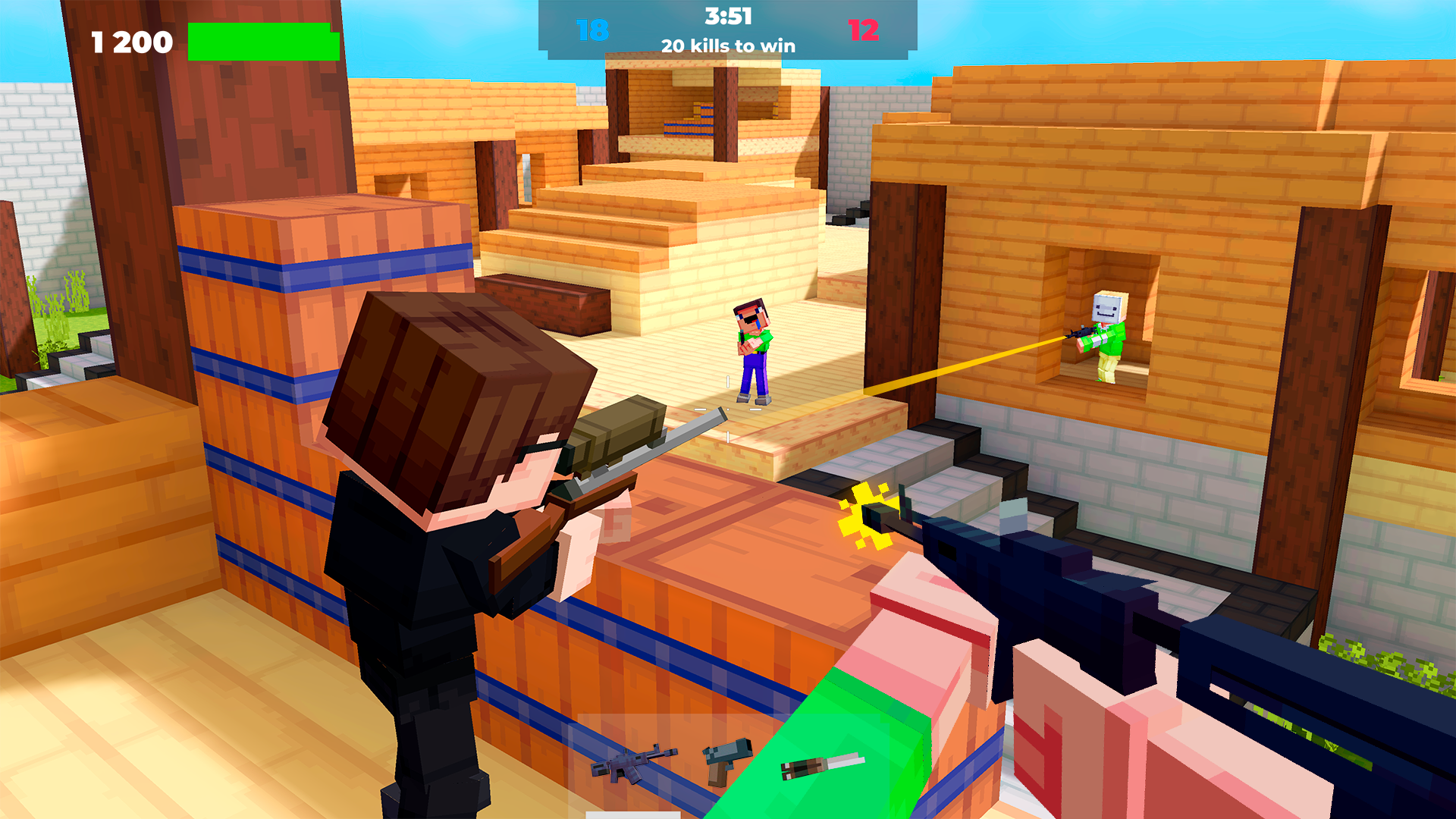 اسکرین شات 1 بازی Noob Shooter: Gun Games 3D